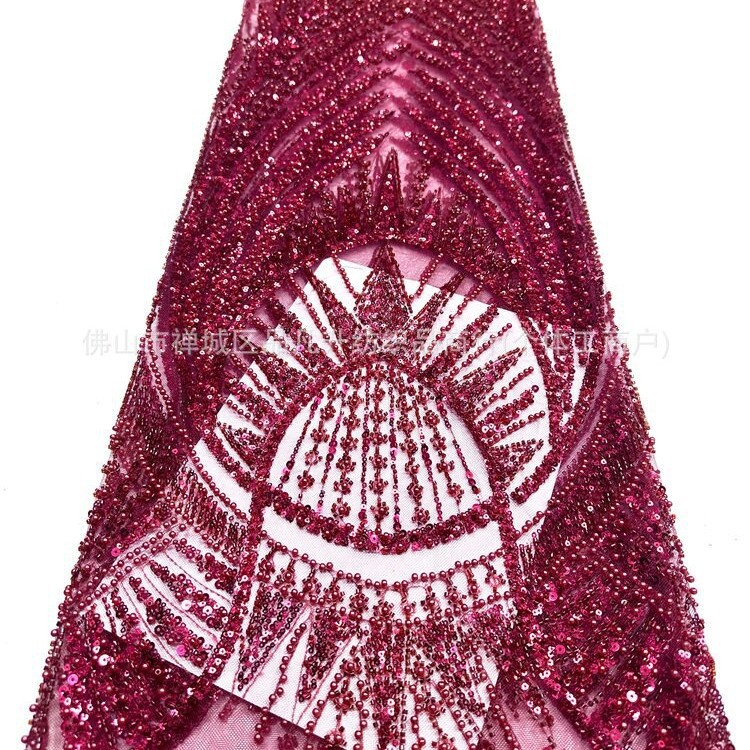 Gaoding industria pesada perlas tubo bordado tela de moda europea y americana vestido de boda sexy cena vestido de moda tela