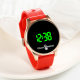Korean New Cross-border Creative Earth Couple LED Electronic Watch Trendy Cross-border Round Touch Watch for Men and Women