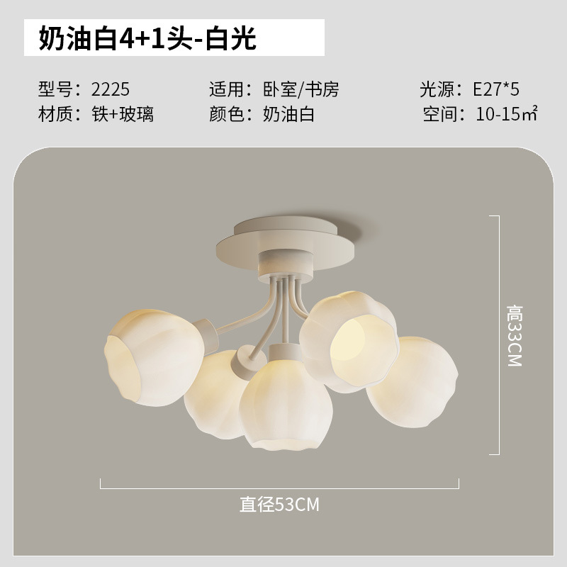 풀 스펙트럼·눈 보호-크림 화이트-5헤드-3색 조광 20W/헤드