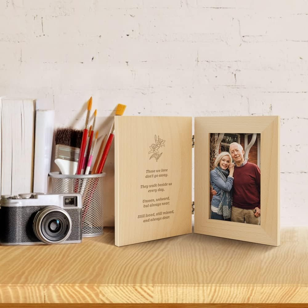 Marco DE FOTOS plegable de madera creativa marco de fotos conmemorativo de redacción creativa