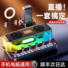 热销c18声卡音响一体式直播设备手机电脑户内外蓝牙录音k歌音箱