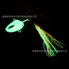 Cross-border sea fishing hairtail big thing luminous lead head hook Yanyuetou Tianya hook swordfish squid 9016 iron plate double hook