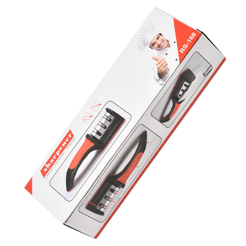 Afilador de cuchillos de cocina de 3 etapas, afilador universal de 4 etapas para tijeras, uso doméstico, transfronterizo