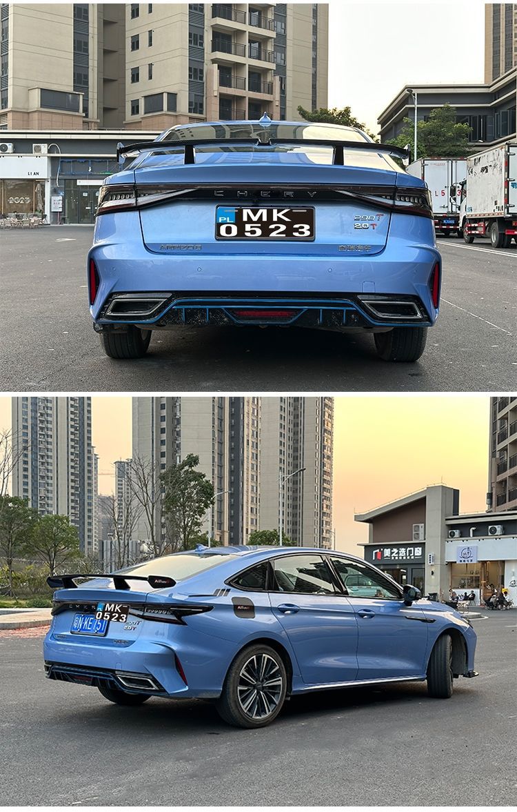Suitable for Chery Arrizo 8 Rear Wing Modification Without Punching Large Rear Wing Exterior Kit Gt Fixed Air Pressure Tail