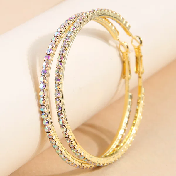 6.0cm High-Quality, Fashionable, Simple, Sparkling, Elegant and Personalized Women's Earrings