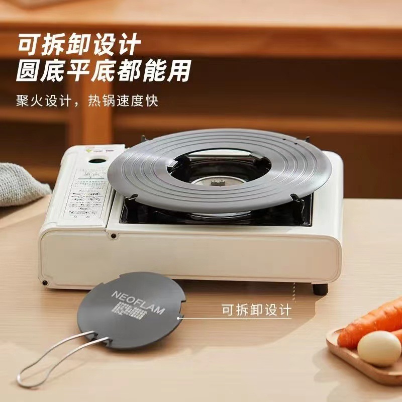 Neoflam cocina estufa de gas estufa de gas placa de conducción de calor hogar desmontable a prueba de quemaduras placa de descongelación multifuncional negra