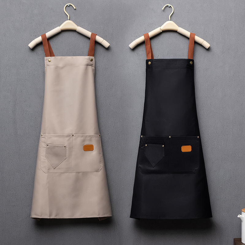 Apron with Logo Printing, Waterproof and Oil-Proof, for Gardening, Kitchen, Flower Shop, Catering Workwear, Water-Resistant Sleeveless Apron
