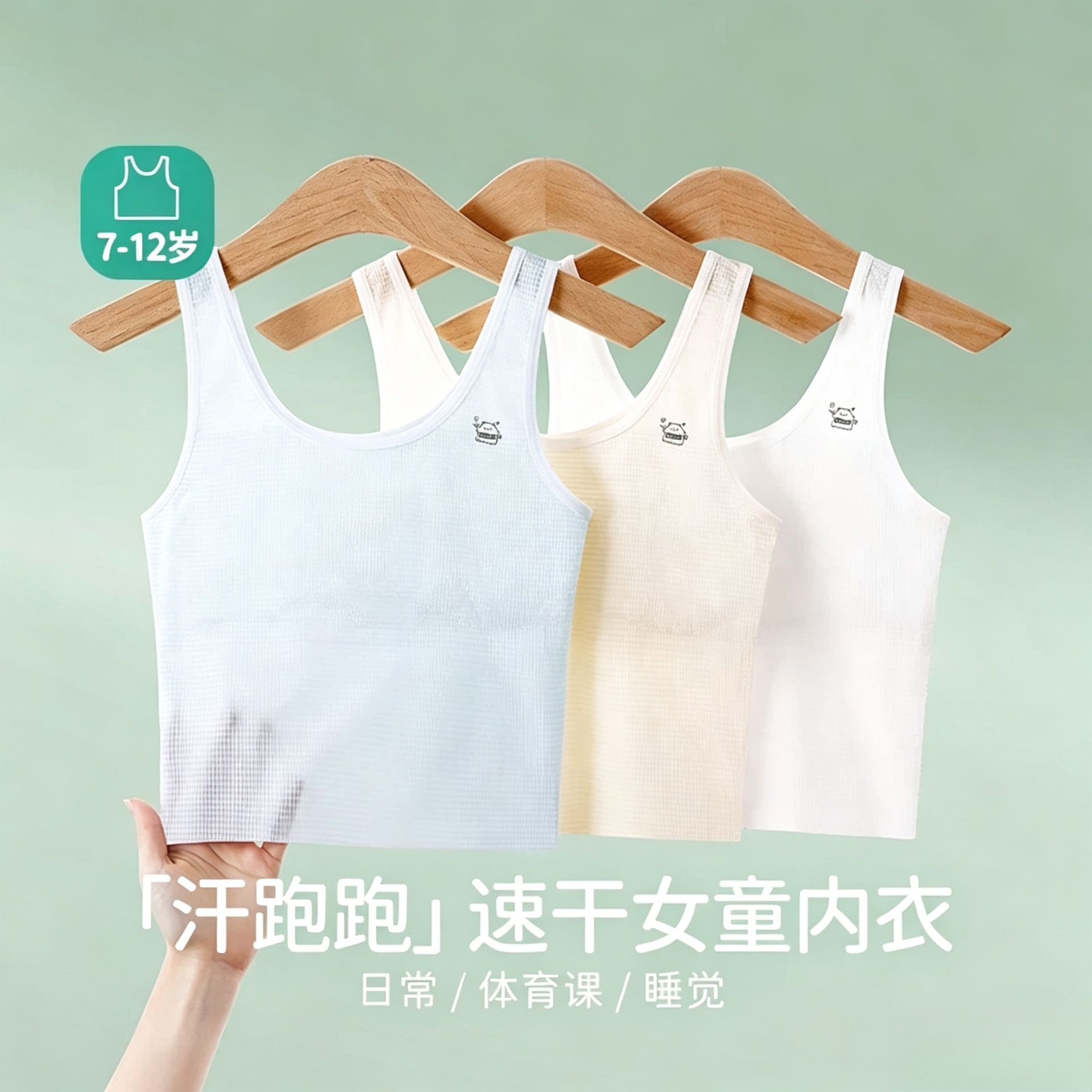 Niñas ropa interior período de desarrollo tubo superior niñas estudiantes de escuela primaria adolescentes niñas niños usan Chaleco de malla delgada image 4