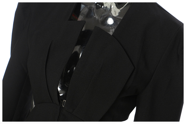Office Side Waist Baring Slim Fit Exquisite Cut Personality Fashionable Jacket
