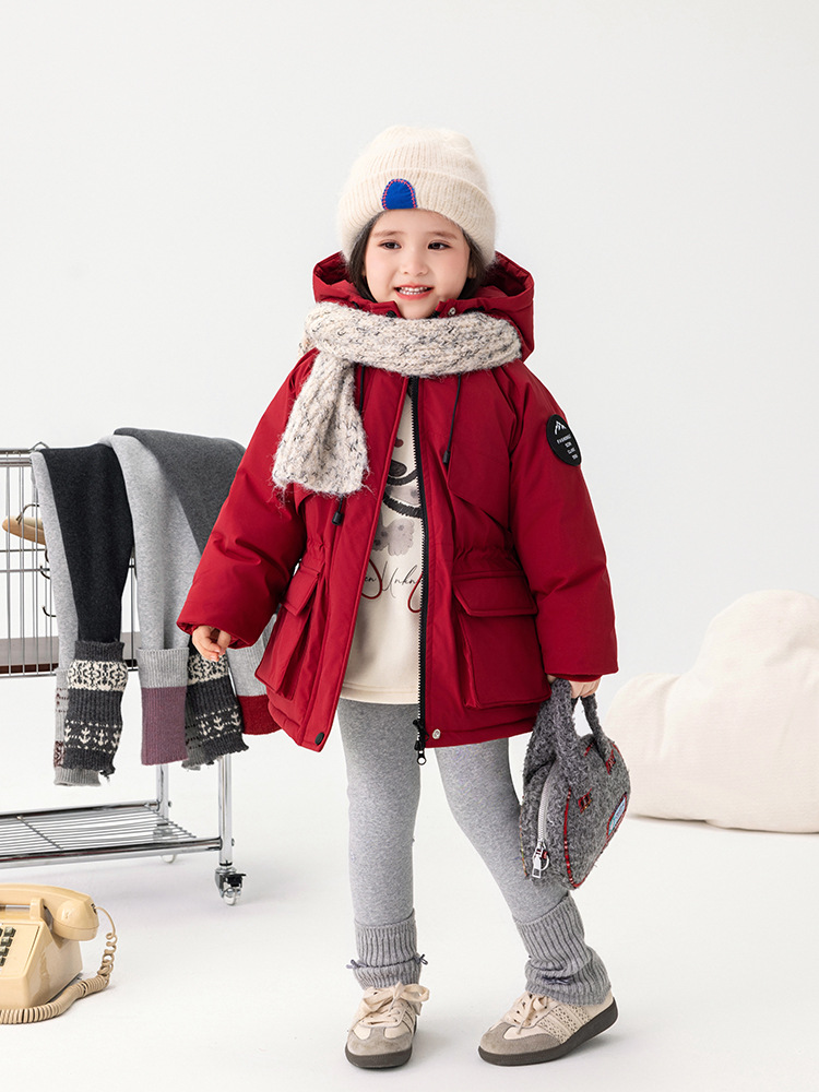 [en stock] chaqueta a prueba de viento de cáscara blanda de niñas invierno nuevo traje de asalto de niños con chaqueta de algodón y terciopelo