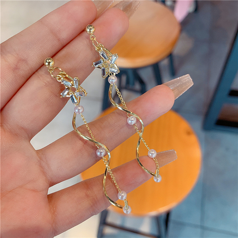 long brand fashionable universal elegant high quality earrings with…