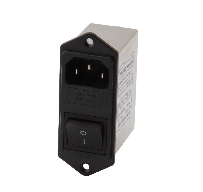 CW2C-3A-T (F2 02) 3A插座式滤波器 IEC双保险插座滤波器