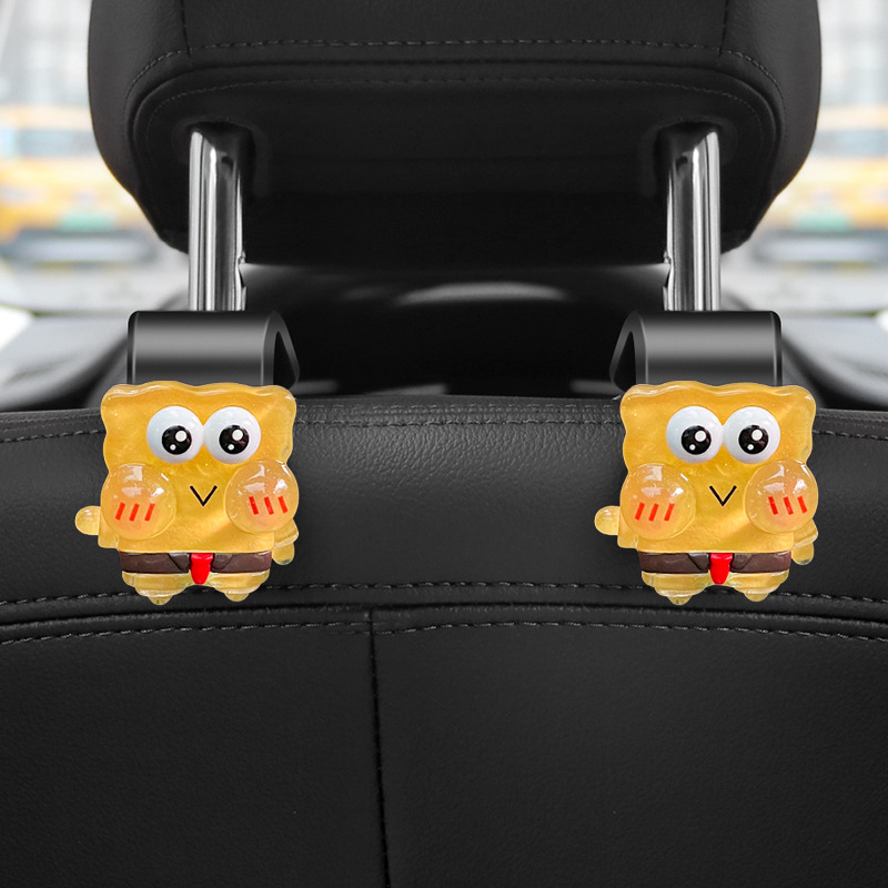 Gancho trasero de automóvil Gancho de respaldo de asiento de dibujos animados Gancho multifuncional para automóvil en automóvil Gancho pequeño para automóvil Gancho de asiento