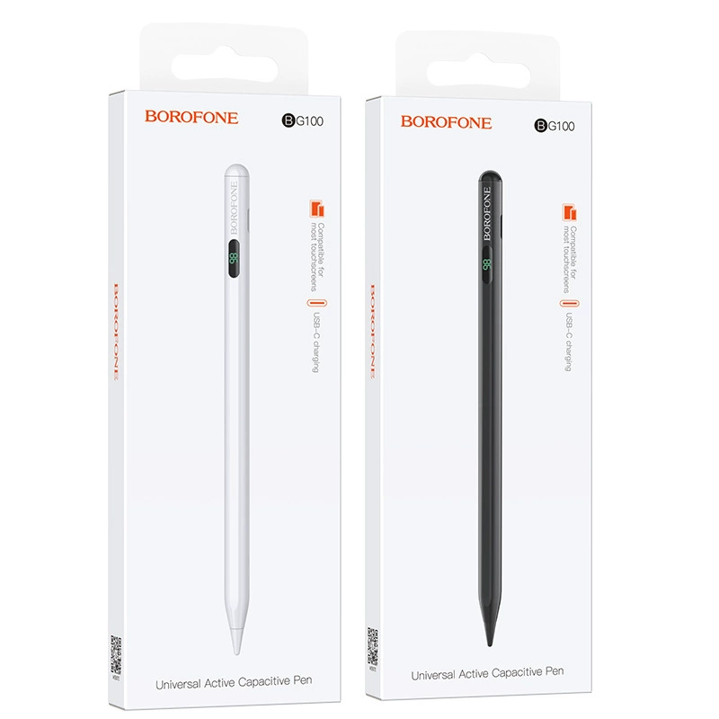 BOROFONE BG100 с цифровым дисплеем, активный универсальный ёмкостный стилус, полноэкранная защита от случайных прикосновений