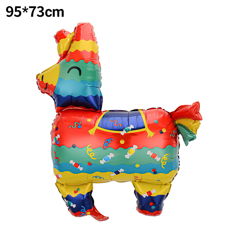 Globo de cactus transfronterizo Fiesta de carnaval Decoración Película de aluminio Burrito TACO Globo FIESTA Set