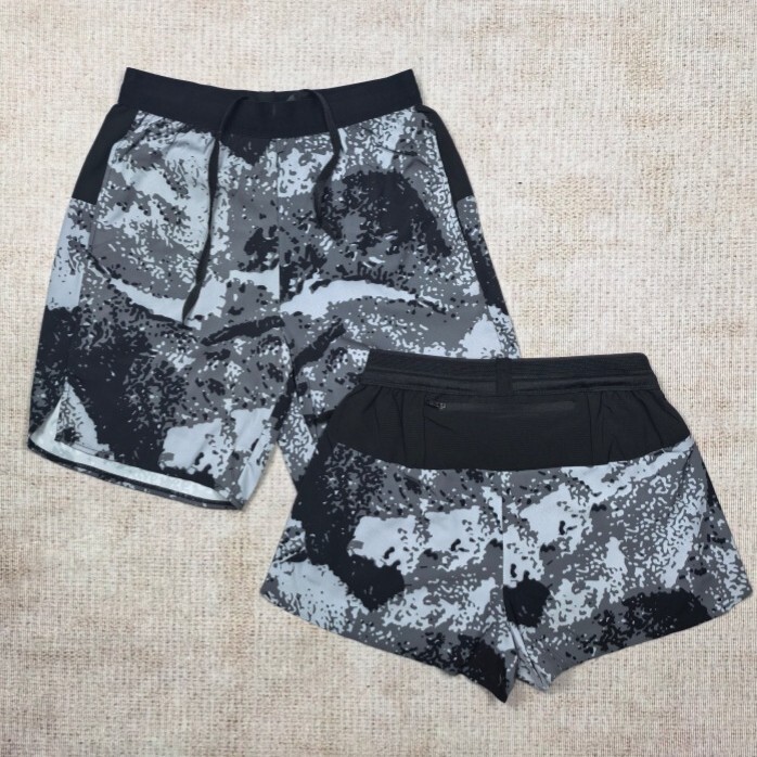 Sports Training Quick-Dry Shorts Running Marathon Track and Field Fitness Woven Zipper Pocket Split Shorts for Men