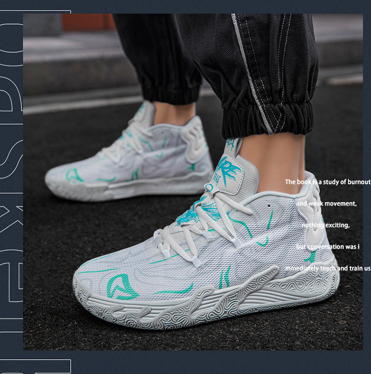 Three-ball Three-generation Bauer Basketball Shoes for Men and Women Anti-slip and Wear-resistant High-top Concrete Combat Cushioning Sports Shoes_voghion.com