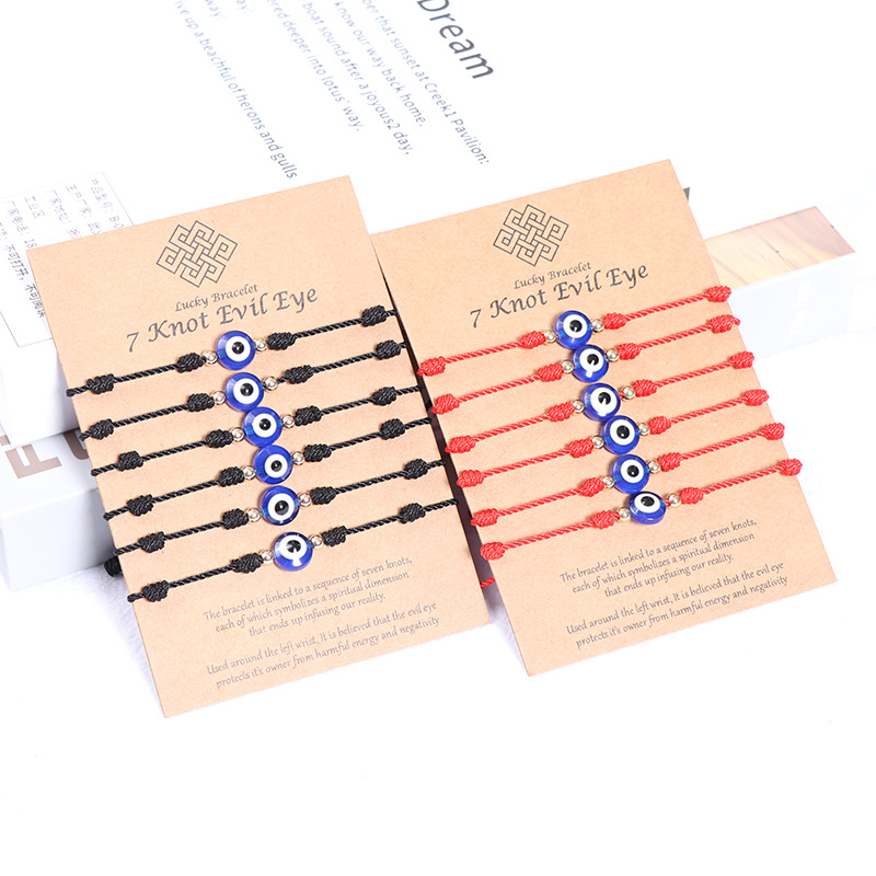 Lucky Evil Eye Red String Bracelet Protection Beaded Jewellery_voghion.com
