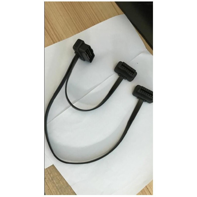 OBDIIM=2OBDIIF 扁线 OBD2 16针连接线一分二延长线转换线