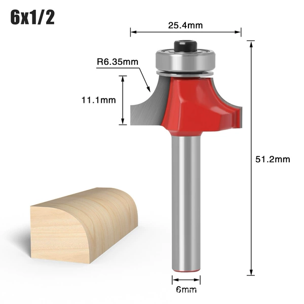 Rounded corner knife 6*1/2 red