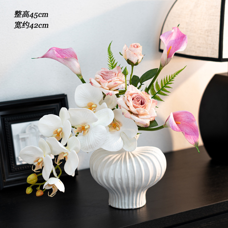 メーカー卸売デザイン胡蝶蘭造花花束リビングルームの装飾品造花装飾花テーブルフラワーアレンジメント|undefined