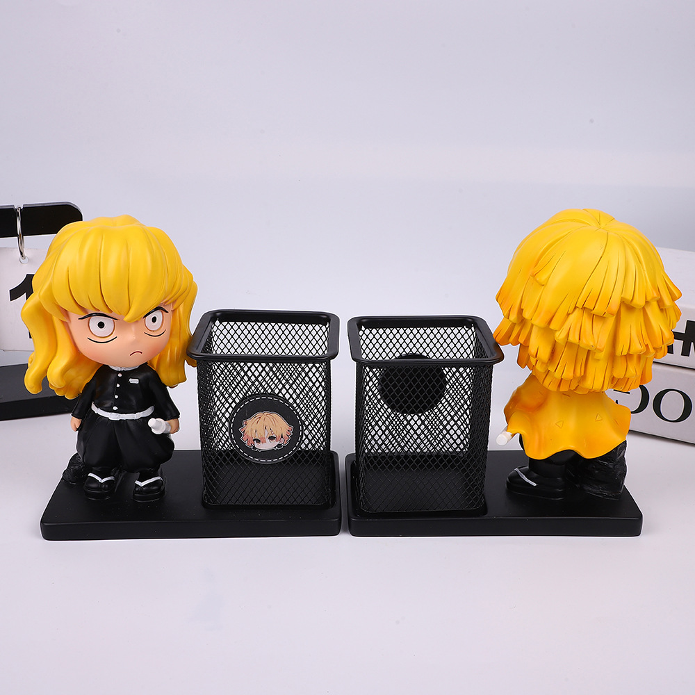 Caja de almacenamiento de escritorio de estudiantes, cuchilla de eliminación de fantasmas auténtica, regalo de papelería creativo alrededor de los frijoles de carbón.