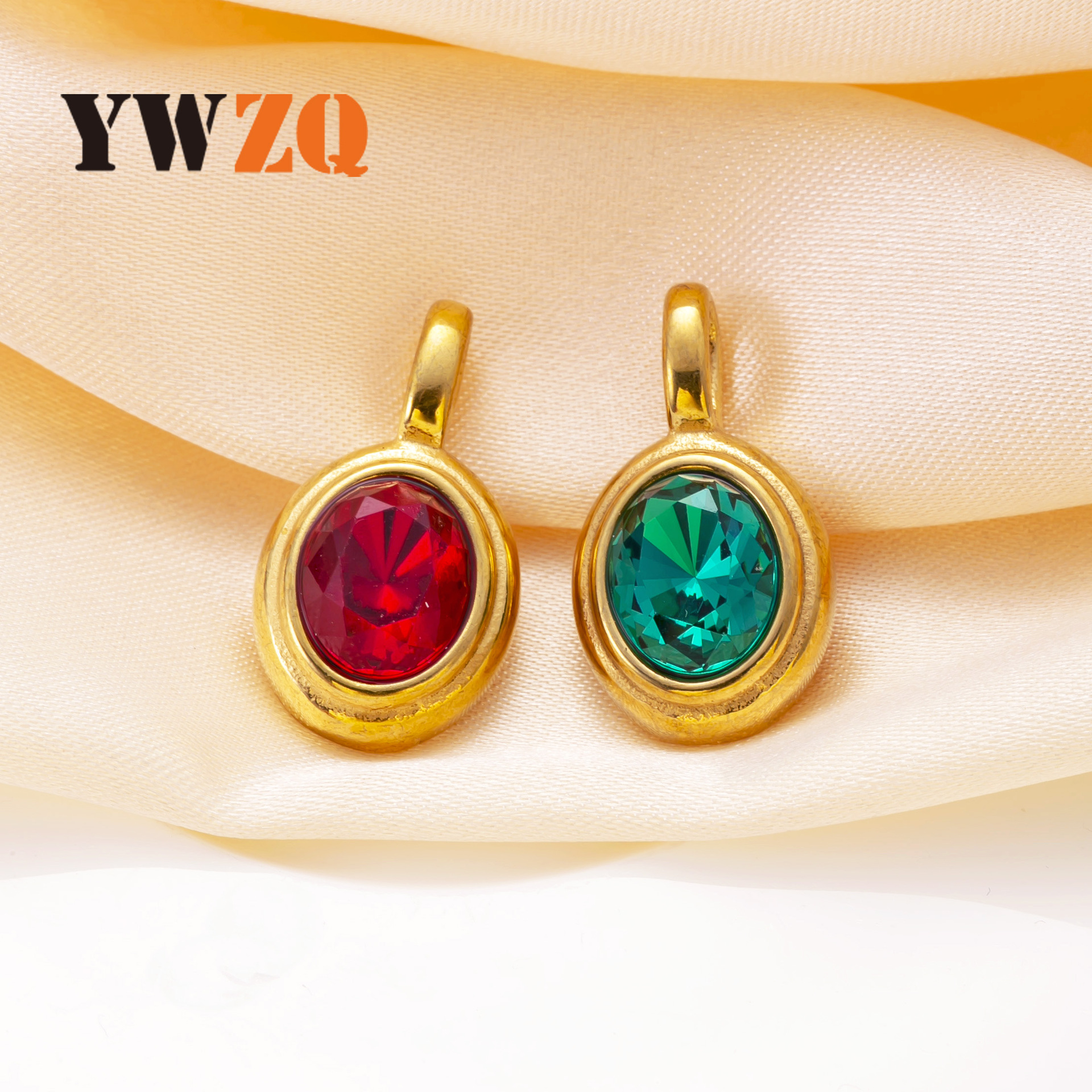 Colgante único, nuevo producto transfronterizo, joyería de acero de titanio, accesorios de diamantes ovalados de fundición, accesorios de joyería de bricolaje de estilo de palacio de lujo ligero