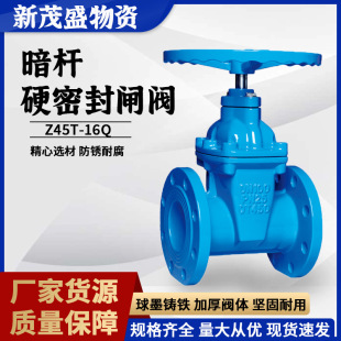Z45T flange hard seal gate valve pipe fittings ductile iron dark rod gate valve DN125 flange copper core gate valve