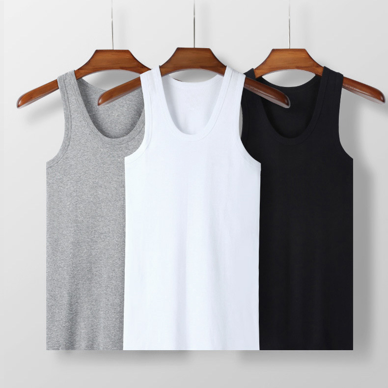Spring and summer pure cotton vest man motion Primer Bodybuilding Hurdle Sweat camisole Large Easy T-shirt wholesale