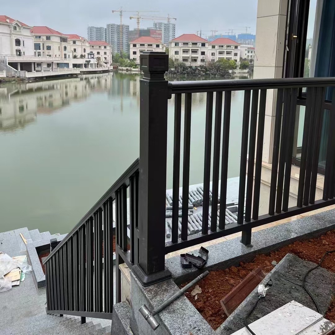 铝合金阳台护栏农村自建房新中式防护栏别墅精雕花件欧式护栏