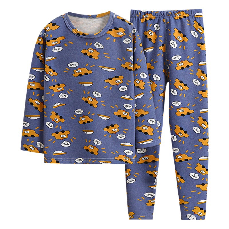 Nuevo Otoño e Invierno Niños y Niñas Ropa de otoño pantalones largos traje mediano y grande niños bebé lana seda sin costuras ropa interior térmica para niños