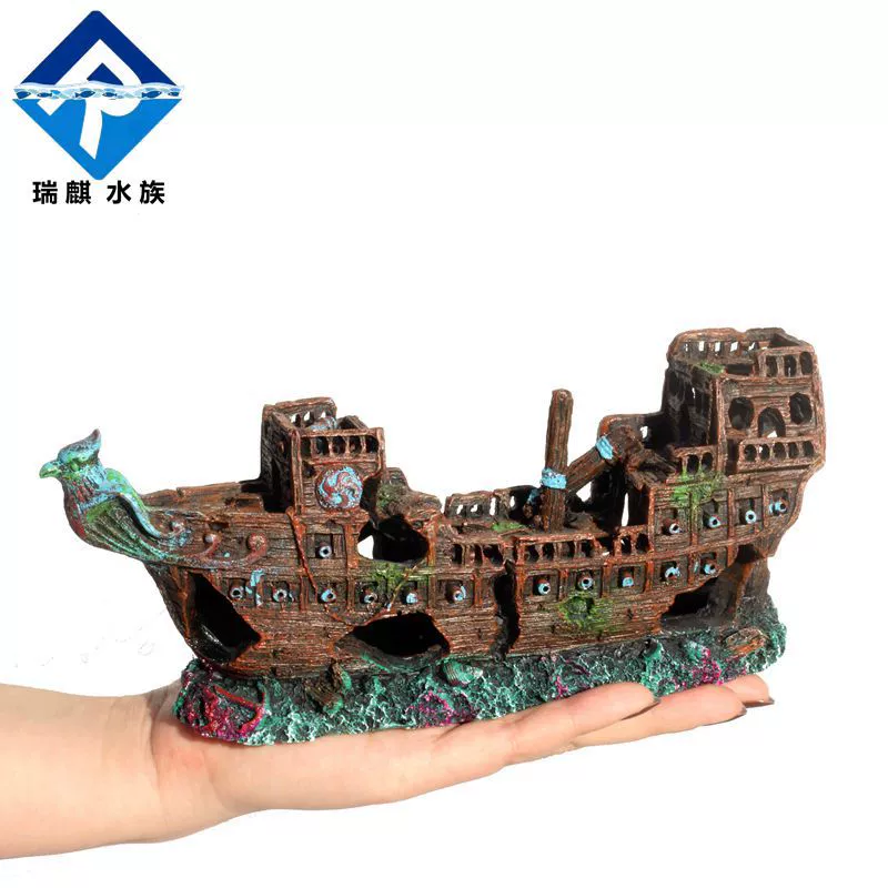 Аквариум Kreative Canton Pirate Ship Hydraulte Box Decoration Submarine Underwater Background for Fish Tank