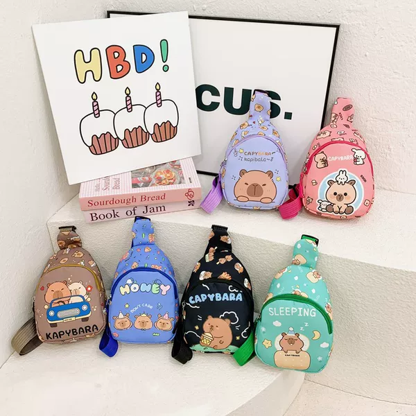 2025 foreign trade export capybara bag kapibala printed chest bag girls go out to store small bags cross-border supply