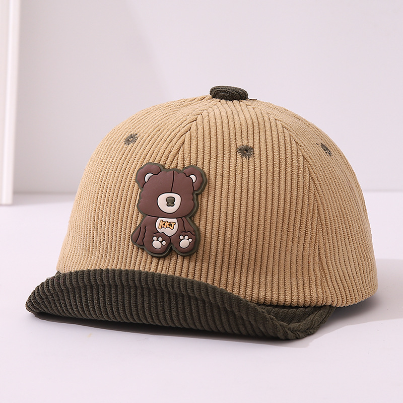 Sombreros para bebés primavera y otoño nuevo lindo super lindo gorra de lengua de goma suave de invierno de velcro para bebés de mujeres y hombres gorra de béisbol coreana
