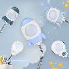 太空人系列创意迷你小台灯暖光带夹子宿舍护眼学习阅读灯床头夜灯