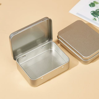 铁盒穿收纳盒窗扑克牌铁罐美甲工具剪刀金属透明玩具大小翻盖礼品