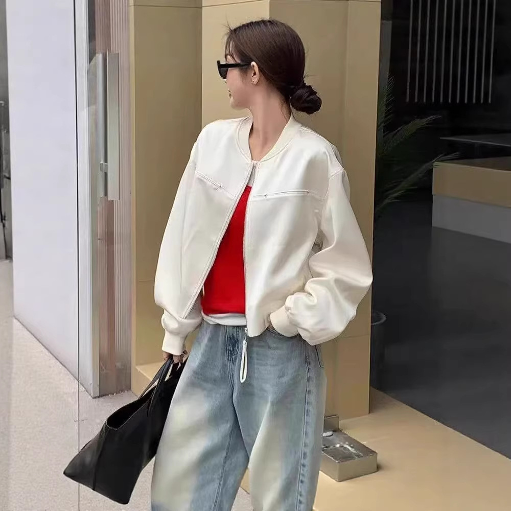 立领短款棒球服外套女欧货2026春季宽松显瘦小个子夹克小众上衣潮