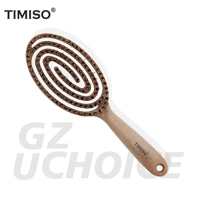 TIMISO豚毛弾性コームyao同型修復ヘアコーム木目調スタイリングコームヘアブラシ|undefined