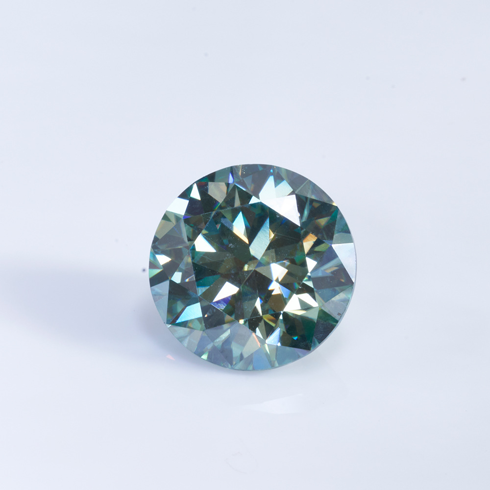 Azul verde color primario moissanita sintética de carbono de silicio joyería incrustación fábrica mayorista Wuzhou certificado de diamante desnudo tamaño de cintura