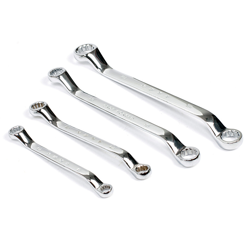 卡夫威尔电镀抛光双头梅花S扳手汽车维修套装眼镜12角钢制大扳手