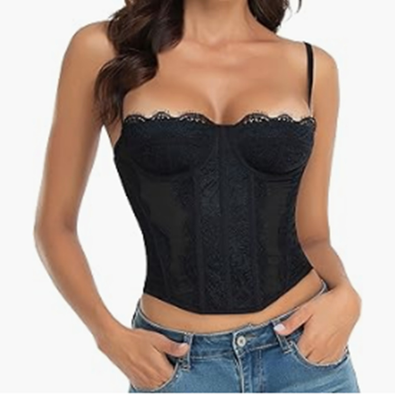 Cross-border Foreign Trade Vest Strap Push-up Corset Sexy Slim-fit Strapless Lace Outer Wear Underwear Cross-border Foreign Trade Vest Strap Push-up Corset Sexy Slim-fit Strapless Lace Outer Wear Underwear