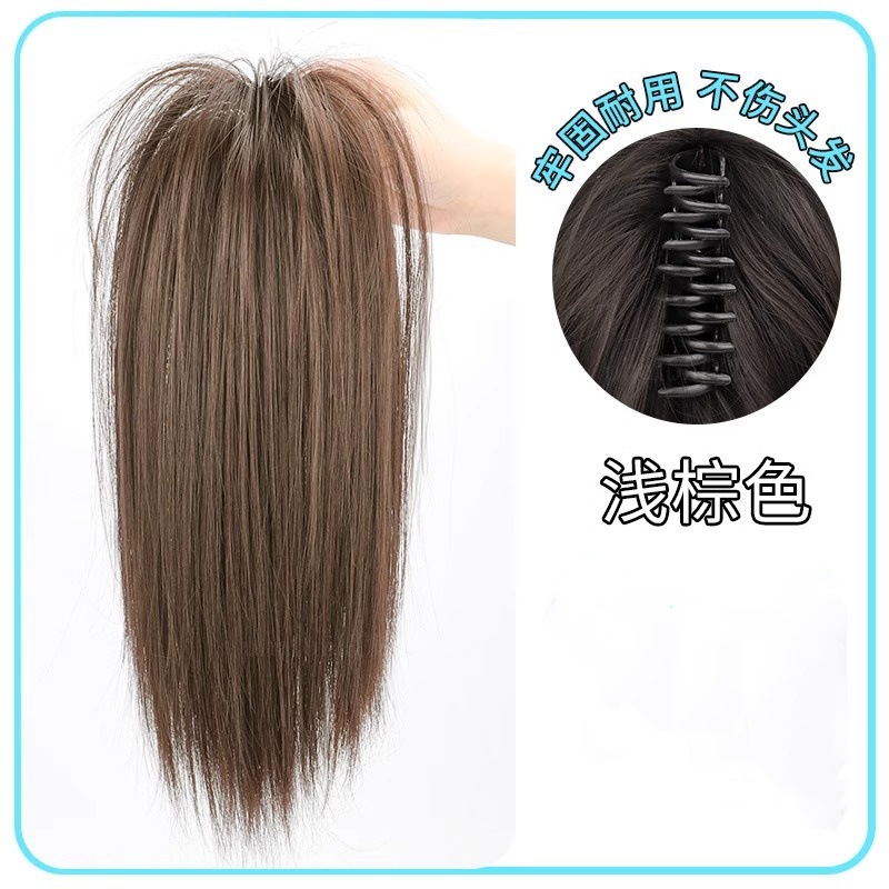 Bola de cabeza peluca femenina desordenado updo pelo anillo natural esponjoso flor corsé pollo nido cabeza peluca anillo espalda Cabeza pelo bolsa