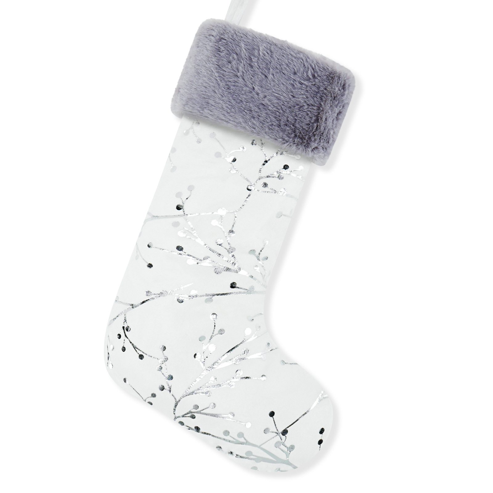 Amazon nuevo patrón de nieve de felpa calcetines de Navidad decoraciones de Navidad bolsa de regalo colgante