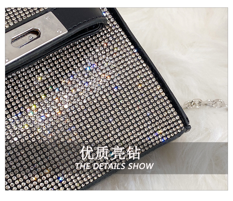 New Fashion Diamond-studded Mini Square Bag display picture 26