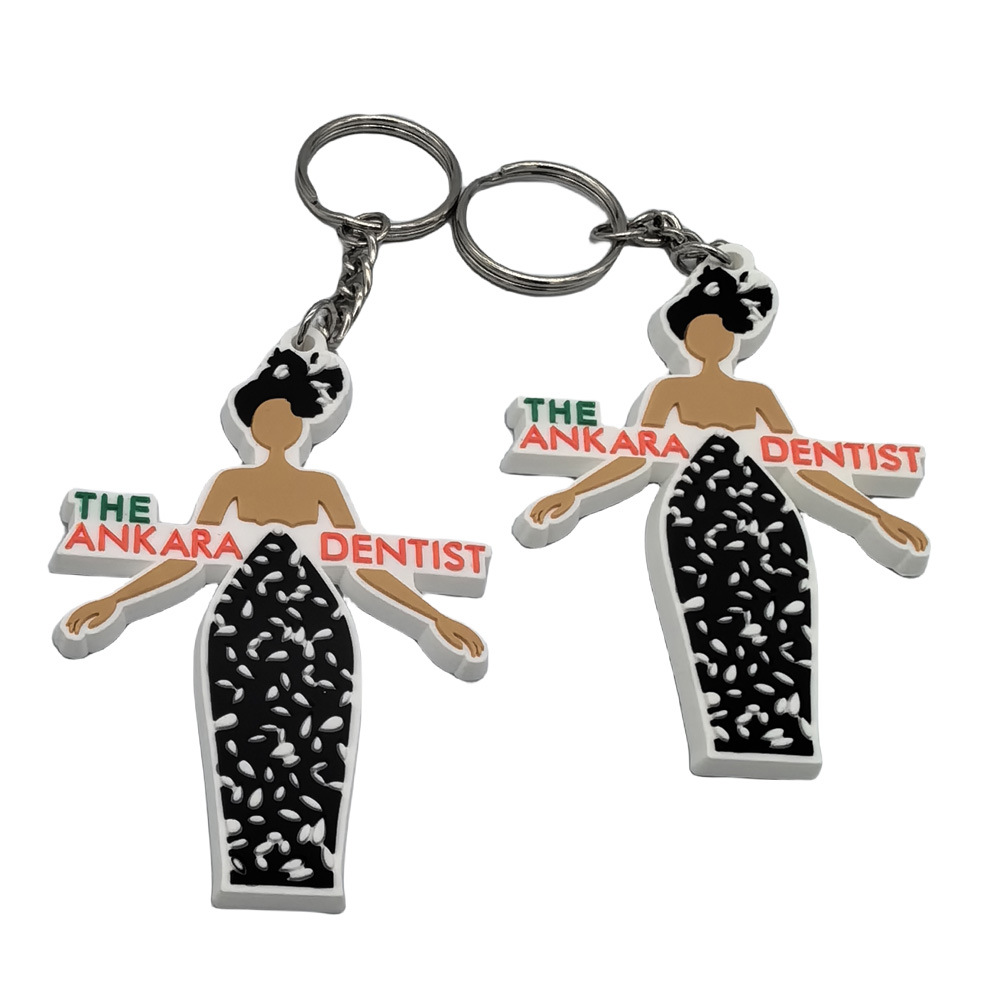Pvc Soft Rubber Keychain Small Gift Pendant 3D Doll Customization