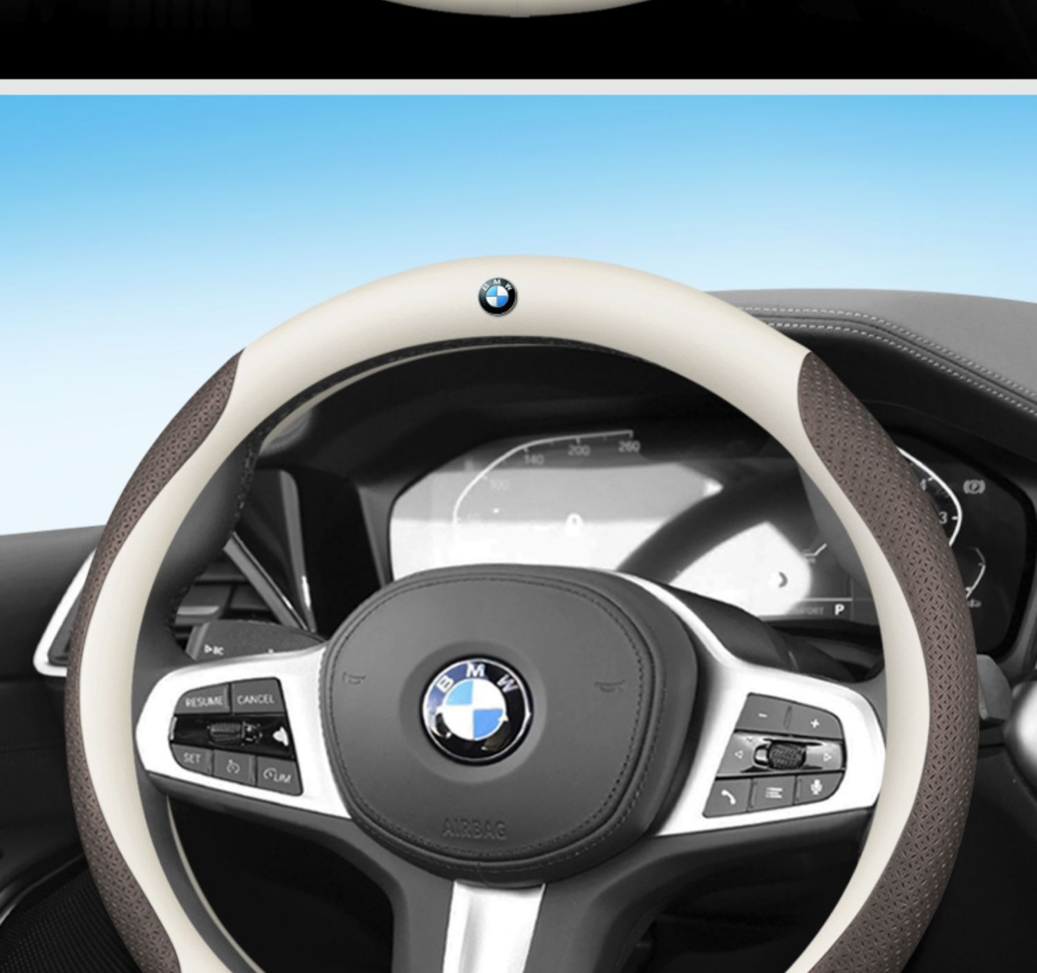 Suitable for BMW steering wheel cover suede new 5 series 3 series 4 series 1 series X1X2X3X4X5X6 handle cover four seasons cross-border