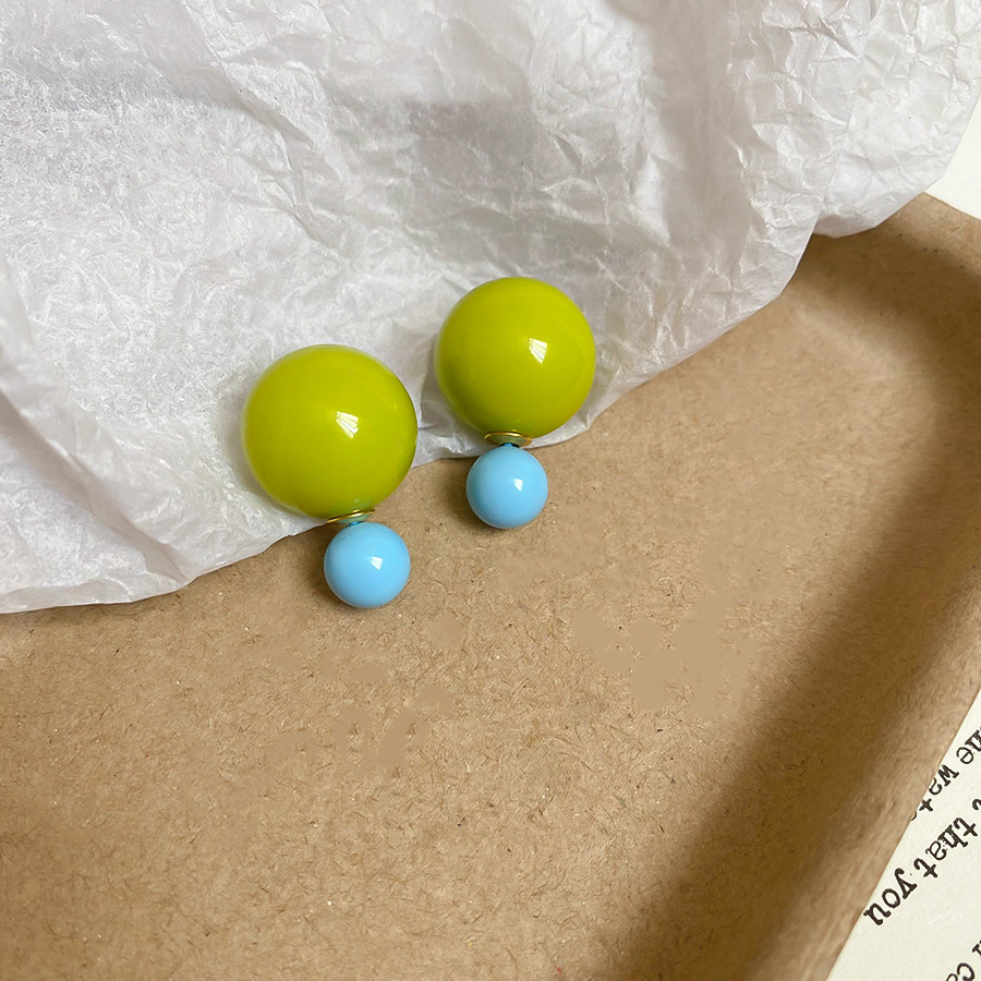 Pendientes de flores de color dopamina Pendientes dulces y frescos de primavera y verano Pendientes pequeños y elegantes de alta gama para mujer