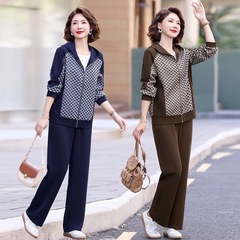 中老年休闲运动服套装女春秋2025新款妈妈秋装外套洋气大码上衣服
