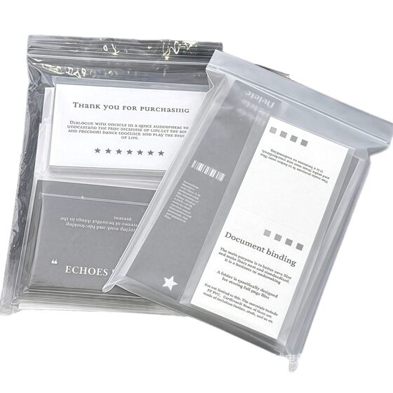 High-Looking Frosted Transparent Slider Ziplock Bag DIY Shipping Cultural and Creative Packaging Material Packaging Bag Ziplock Gift Bag