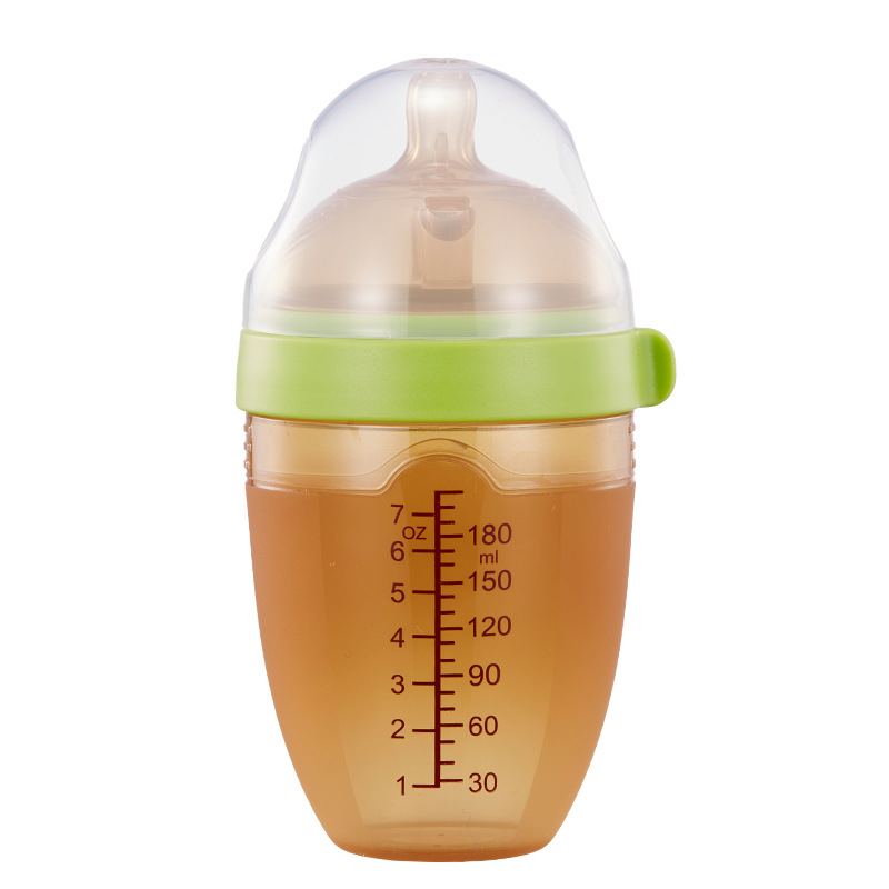 Leche materna, biberón de silicona completo, artefacto de destete de nano plata, biberón anti-flatulencia para bebés 210 ml